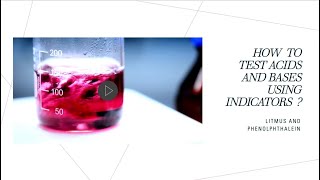 HOW TO TEST ACIDS AND BASES USING INDICATORS   LITMUS amp PHENOLPHTHALEIN  GRADE X amp VII [upl. by Woods248]