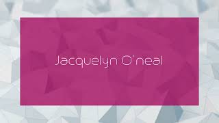 Jacquelyn Oneal  appearance [upl. by Backler]