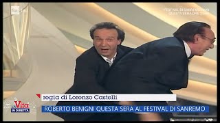 Roberto Benigni torna a Sanremo  La vita in diretta  07022023 [upl. by Jeane]