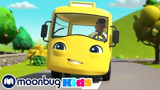 Wheels on the Bus  Lellobee Nursery Rhymes l Cartoons for Kids  Moonbug Literacy [upl. by Efinnej965]