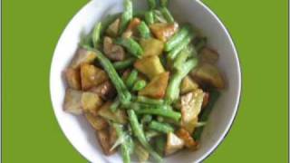 Vegetarian recipes Aubergine cooked with fine beans and soy sauce [upl. by Bittner]