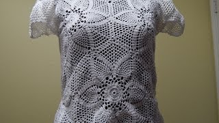 Blusa Crochet con Tejido Hexagonal 1 de 2 [upl. by Bloem]