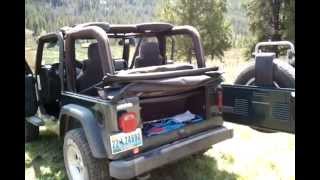 How to take the top down on your soft top Jeep  Soft top removal [upl. by Ebba]