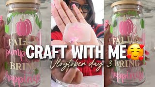 Fall Tumbler DIY  Vlogtober day 3 [upl. by Sullecram]