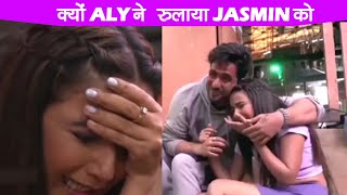 Khatron Ke Khiladi Made In India Fame Aly Goni Makes Jasmin Bhasin Cry On The Sets  BTS Moment [upl. by Gmur212]