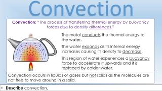 iGCSE PhysicsThermal Energy Transfer [upl. by Nerhe]