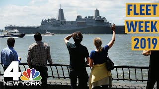 Fleet Week 2019 Kicks Off in NYC With the Parade of Ships  NBC New York [upl. by Basham]