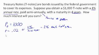 Simple interest Tnote example [upl. by Tammy]