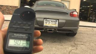 Porsche 987 CaymanBoxster 20052008  Fabspeed Maxflo True XPipe  Sound Comparison and SPL [upl. by Fabiolas633]