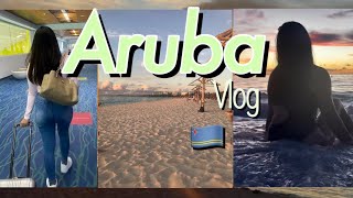 Aruba 🇦🇼  1st day ✈️ Groceries shopping SuperFood Eagle Beach 🌊 🌅 🏝 Aruba by night ✨ Food 🍗 🍰 [upl. by Atilahs729]