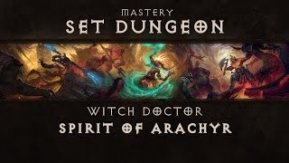 Diablo 3  WITCH DOCTOR  Set Dungeon  Spirit of Arachyr [upl. by Tarr]