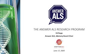 Journey to Answer ALS with Ed Rapp amp Jeff Rothstein MD PhD [upl. by Mackoff]