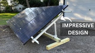 Best DIY Solar Ground Mount  Complete Assembly [upl. by Harrak]