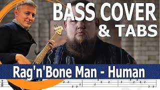 RagnBone Man  Human Bass Cover  TABS [upl. by Leuas65]