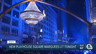 Playhouse Square unveils new marquees [upl. by Edholm]