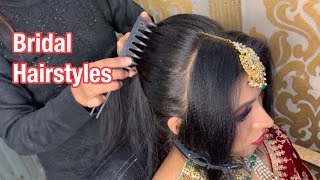 Wedding hairstyles for bridal  less time mai kaise karen bridal hairstyles [upl. by Massimiliano]