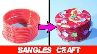 DIY Best Out Of Waste Old Bangles Craft Idea  Cool Craft Idea  Bangles Reuse Idea  Basic Craft [upl. by Norrabal]