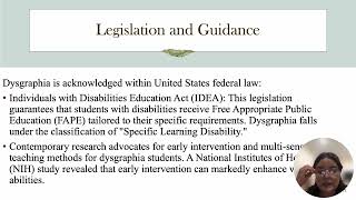 ECS430  Understanding Dyslexia Dysgraphia amp Spatial Dysgraphia [upl. by Craner]