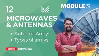 Antenna arrays  types of arrays  Microwaves amp Antennas  Module 2  Lecture 12 [upl. by Jacobah]