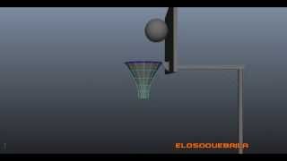 Basketball net animation in Autodesk Maya  Test [upl. by Kristien]