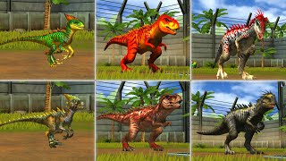 ALL X3 GEN 1 Vs GEN 2 MAXED 3  JURASSIC WORLD THE GAME [upl. by Yelkao700]