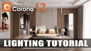 Chaos Corona 12 Interior Lighting 3ds max [upl. by Htebarual]