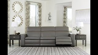 Texline 3Piece Dual Power Leather Reclining Modular Sofa by Ashley U596  SpeedyFurniturecom [upl. by Hoopes134]