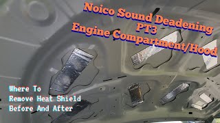 Car Care  SoundproofSound Deadening PT 3  Subaru Engine Bay And Hood Quieting Drivetrain Noise [upl. by Inotna667]