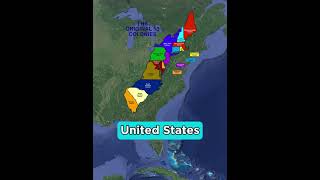 Thirteen Colonies 🇺🇸 Reunited Today  Country ComparisonGeopedia data [upl. by Kingdon]