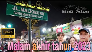 Jalan malam di Malioboro akhir tahun menjelang tahun baru 2024 [upl. by Nivag]