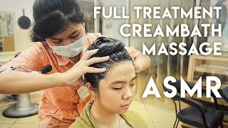 💆🏻‍♀️ ASMR Full Treatment Gentle Creambath Massage [upl. by Enelad]