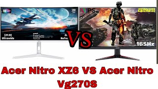 Acer XZ306cx 295 inch ULTRAWIDE Curved Monitor VS Acer Nitro VG270 S 27 InchBest Monitor Under 20K [upl. by Maddox237]