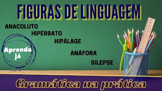 FIGURAS DE LINGUAGEM4  ANACOLUTOHIPÉRBATOHIPÁLAGEANÁFORASILEPSE  APRENDA PORTUGUÊS [upl. by Jaylene]