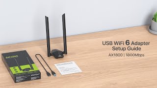 AX1800 Long Range USB WiFi 6 Adapter Setup Guide  How to Install Your BrosTrend USB WiFi 6 Adapter [upl. by Yakcm908]