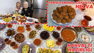 TAM KIVAMINDA GARANTİLİ HELVA TARİFİ PRATİK KAHVALTILIK TARİFLERLE KAHVALTI MASASI HAZIRLADIK VLOG [upl. by Adnical460]