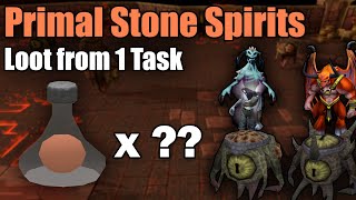 Primal Stone Spirits Loot from Slayer Monsters on RuneScape [upl. by Arlon]