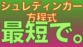 【量子力学】シュレディンガー方程式を最短で導く【量子化学】 [upl. by Duax]