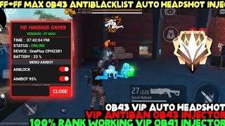 OB43 Free Fire Hack 🔥 AntiBan FF  Max Working New Injector Hack  FF injector  FF Max Injector [upl. by Derraj]