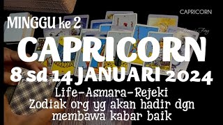 CAPRICORN 7 HARI KEDEPAN🍀8 sd 14 JANUARI 2024  MINGGU ke 2 RAMALAN ZODIAK 7hariramalanzodiak [upl. by Rayham61]