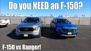 2021 Ford F150 STX vs 2021 Ford Ranger XLT  10000 Difference [upl. by Tingey]