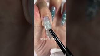 Marble Nails nails marblenails bluenailart nailart [upl. by Tacye]