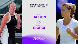 Clara Tauson vs Camila Giorgi  2024 Linz Round 1  WTA Match Highlights [upl. by Wiles]