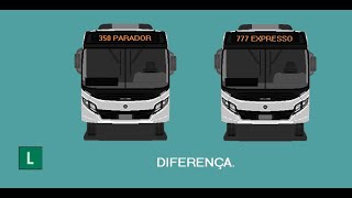 PTS  Simulador de transporte público Diferença entre ônibus parador ou expresso [upl. by Ecinehs]