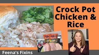 Crock Pot Chicken and Rice  Simple and Delicious A family favorite [upl. by Nallak]