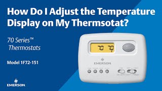 70 Series  1F72151  How Do I Adjust the Temperature Display on My Thermostat [upl. by Esilegna]