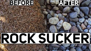 The Fastest and Easiest Way to Clean Landscape Rocks The Mighty Pine Needle Vacuum [upl. by Atnovart39]