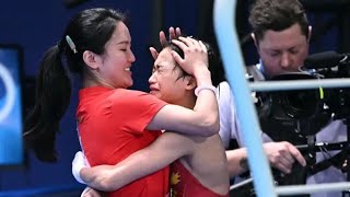 🇨🇳 Chinas Quan Hongchan gold winning performance in womens 10M platform Paris Olympics 2024 [upl. by Arlana]