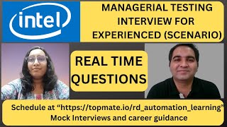 Managerial Testing Interview Questions Scenario Based Questions RD Automation Learning [upl. by Cutlor]