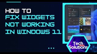 SOLVED Widgets Not Working in Windows 11 [upl. by Chelsea665]