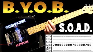 System Of A Down BYOB Guitar Lesson  Guitar Tabs  Guitar Tutorial  Chords  Cover SOAD BYOB [upl. by Frost]